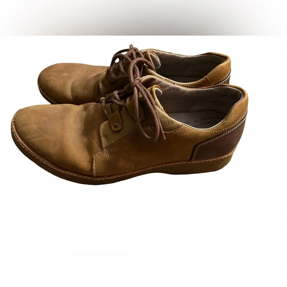 Ahnu Brown Leather Oxford Casual Dress Suede Shoes - Mens Size 9.5